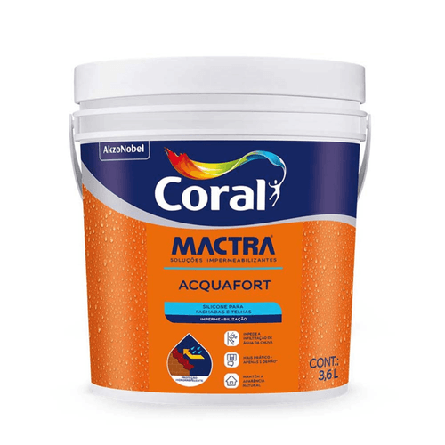 Impermeabilizante Acquafort Fachadas e Telhas 3,6L - Mactra