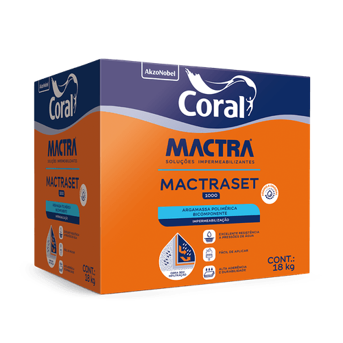 Argamassa Polimérica Mactraset Profissional A+B Impermeabilizante 18kg - Mactra