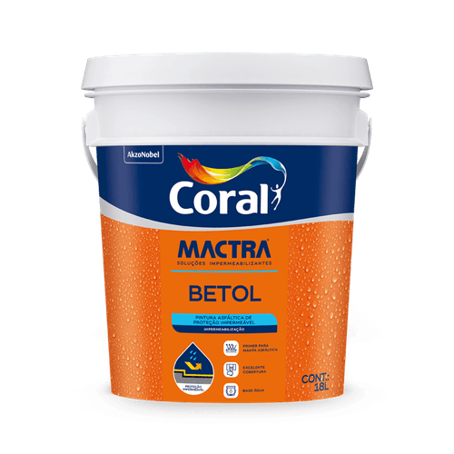Pintura Asfáltica Betol Ecológico Proteção Impermeável 18L - Mactra