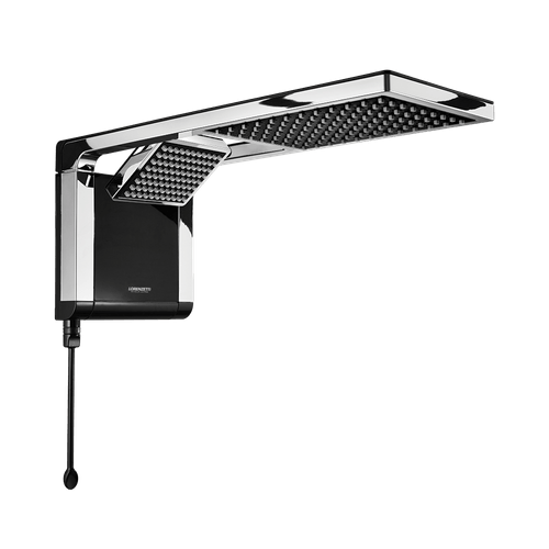 Ducha Acqua Duo Ultra Preto e Cromado 220V 6800W - Lorenzetti.