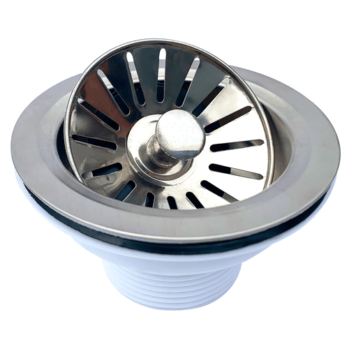 Válvula Para Cozinha com Cesto Aço Inox 3.1/2" - Qualiz
