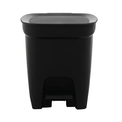 Lixeira Compact Pedal em Polipropileno Preto com Haste em Aço Galvanizado 7L - Tramontina