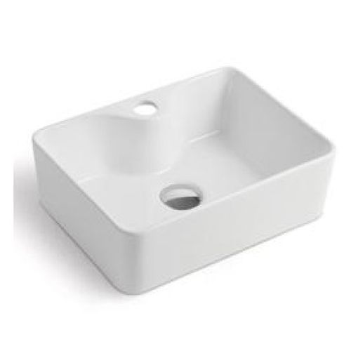 Cuba de Apoio Retangular 40x30cm com Mesa Branca FMTP775 - Qualiz