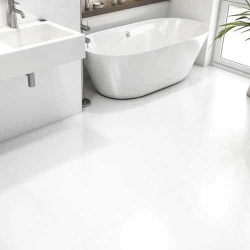 Piso Riviera Branco 67x67cm Brilhante Retificado - Arielle
