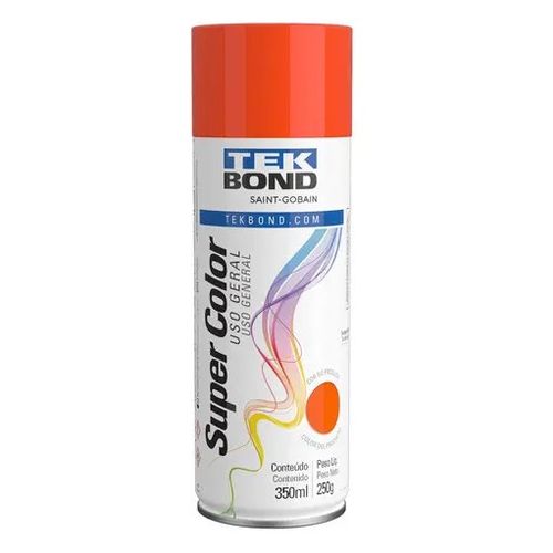 Tinta Spray Uso Geral 350ml/250g Laranja - Tekbond