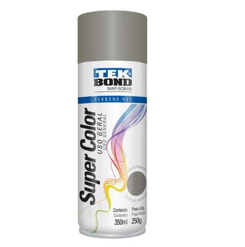 Tinta Spray Uso Geral 350ml/250g Platina - Tekbond