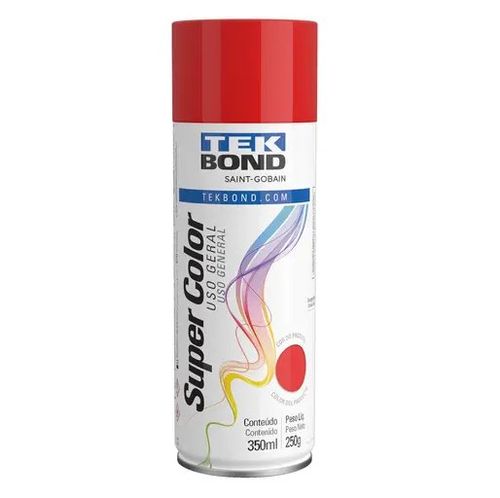 Tinta Spray Uso Geral 350ml/250g Vermelho - Tekbond