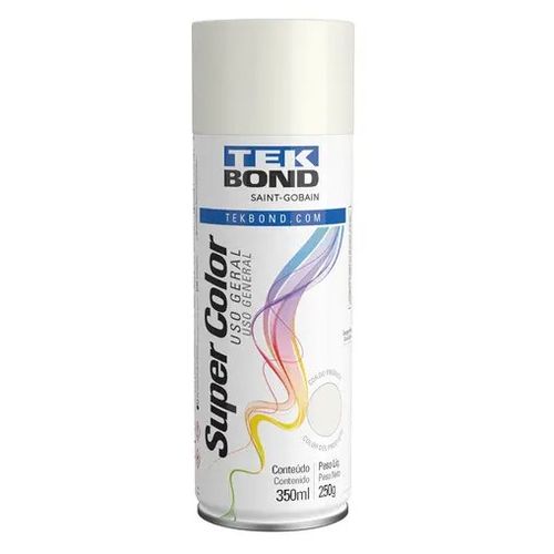 Tinta Spray Uso Geral 350ml/250g Branco Fosco - Tekbond