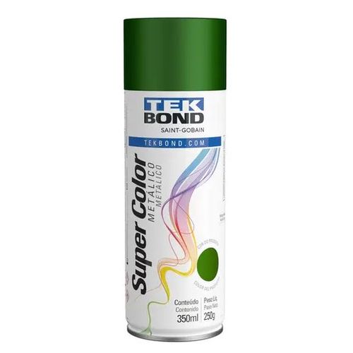 Tinta Spray Metálico 350ml/250g Verde - Tekbond