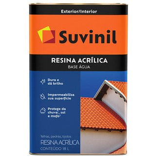 Resina Acrílica Base Água Incolor 18 Litros -  Suvinil.