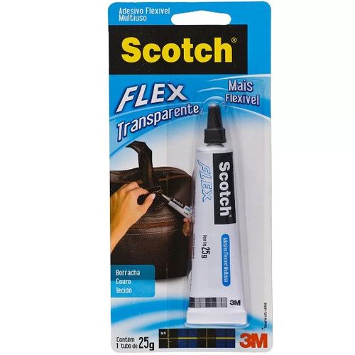 Adesivo Flexível Multiuso Transparente 25g Scoth Flex - 3M.