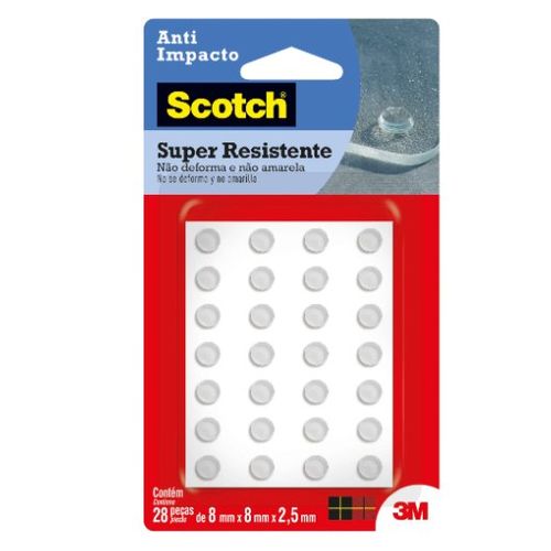 Protetor Anti-Impacto Redondo 8x8mm com 28 Unidades - 3M.