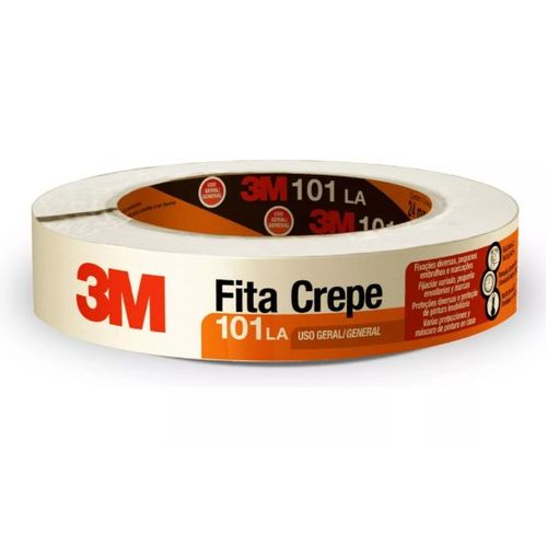 Fita Adesiva Crepe Bege 24mm x 50m 1 Unidade - 3M.