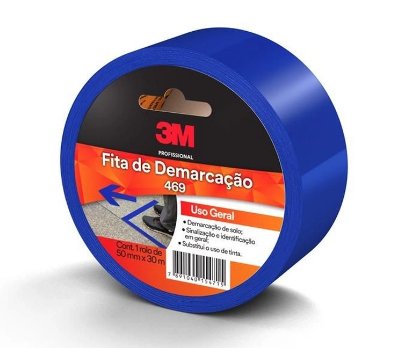 Fita Adesiva Demarca Solo Azul 50mmx30m 3M.