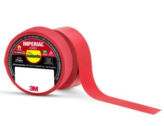 Fita Isolante Imperial Vermelho 18mm x 10m - 3M.