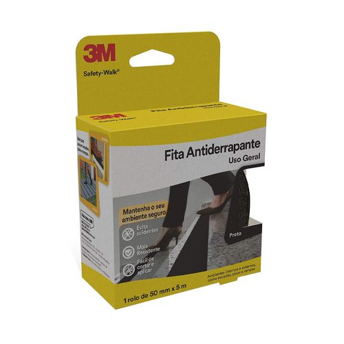 Fita Antiderrapante Safety-Walk Preta 50mm x 5m - 3M.