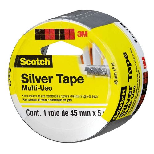 Fita Silver Tape Multiuso 45mm x 5m Scotch - 3M.