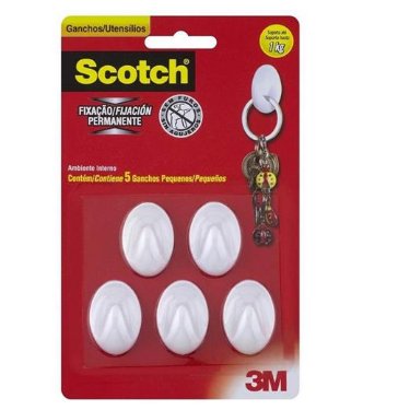 Gancho 3M Scotch Pequeno 5 unidades - 3M.