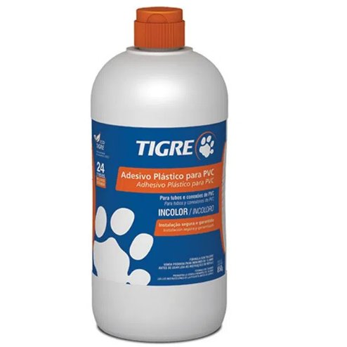 Adesivo Plástico para PVC Incolor Frasco 850g - Tigre.