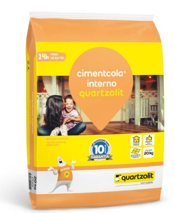 Argamassa ACI Cimentcola Interno Cinza 20kg - Quartzolit.