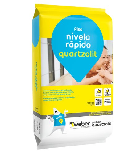 Argamassa Nivela Rápido 20Kg Cinza - Quartzolit.