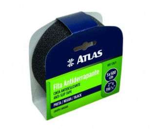 Fita Antiderrapante Preta 50cm x 5m - Atlas.