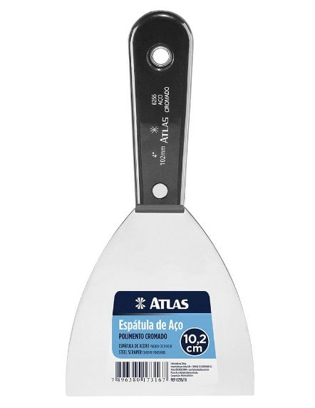 Espátula de Aço Polido 10,2cm Atlas.