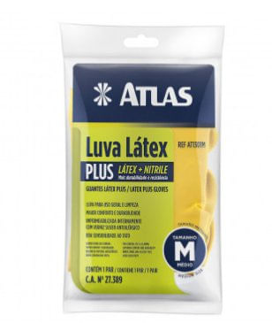 Luva Látex Plus M - Atlas.