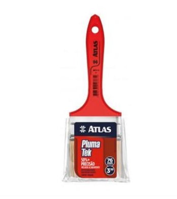 Pincel Para Acabamentos Com Cerdas Sintéticas 3"" - Atlas.