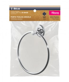 Porta Toalha Argola Pr2832 Metal Polido Di Base - Primafer.