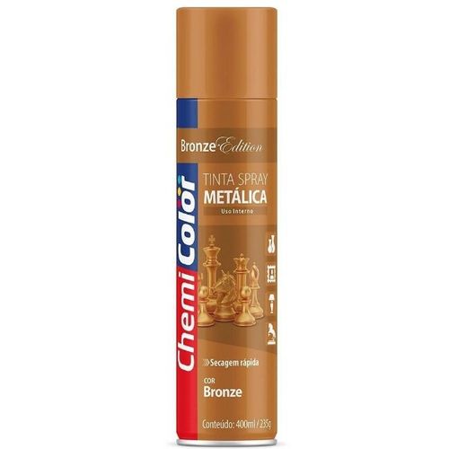 Tinta Spray Metálica Bronze Chemicolor 235g - Baston.