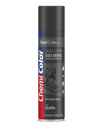 Tinta Uso Geral Chemicolor Grafite 400ml - Baston.