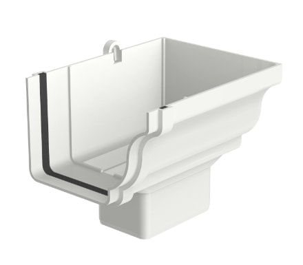 Bocal Retangular Direito Aquapluv Style Branco 100 x 65 mm - Tigre.