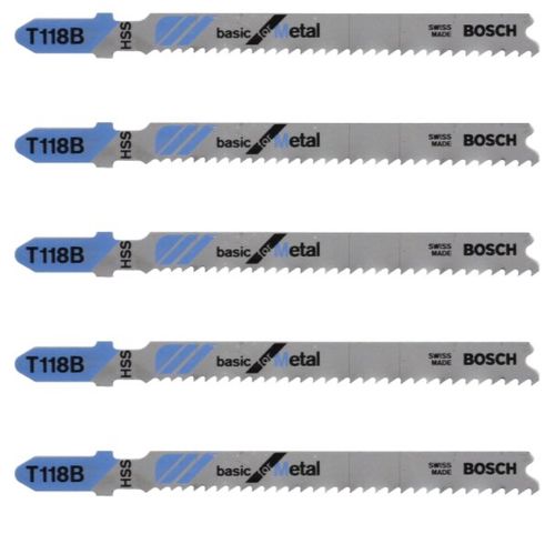 Jogo de Lâminas de Serra Tico Tico para Metal 68mm 2,5-6mm 5 Peças - Bosch.
