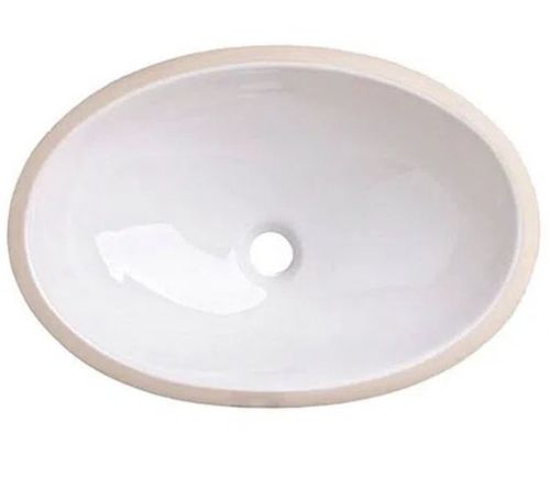 Cuba de Louça Embutir Oval Branca 39x30cm - Celite.