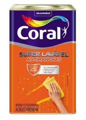 Tinta Acrílico Base P 16L Super Lavável - Coral.