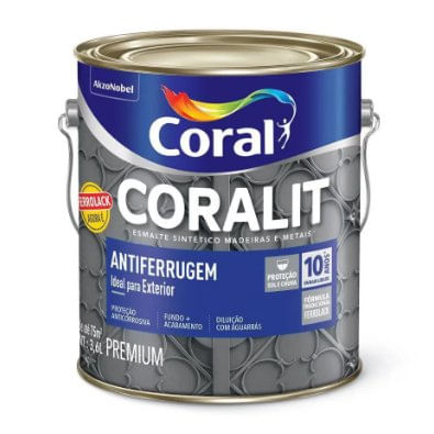 Tinta Esmalte Coralit Antiferrugem Tabaco 3,6L -  Coral.