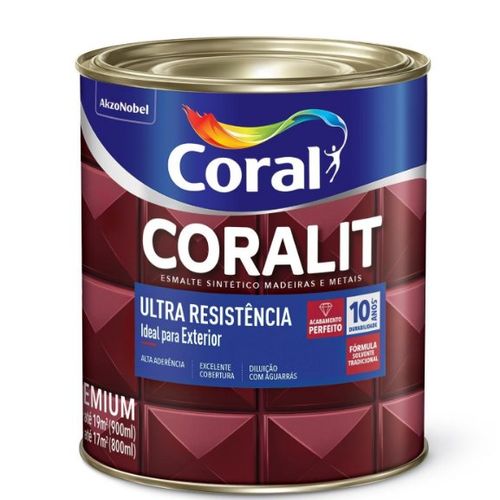 Tinta Esmalte Coralit Ultra Resistência Alto Brilho Verde Colonial 900ml - Coral.