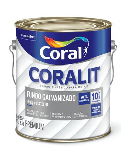 Coralit Fundo Galvanizado Branco 3,6L - Coral.