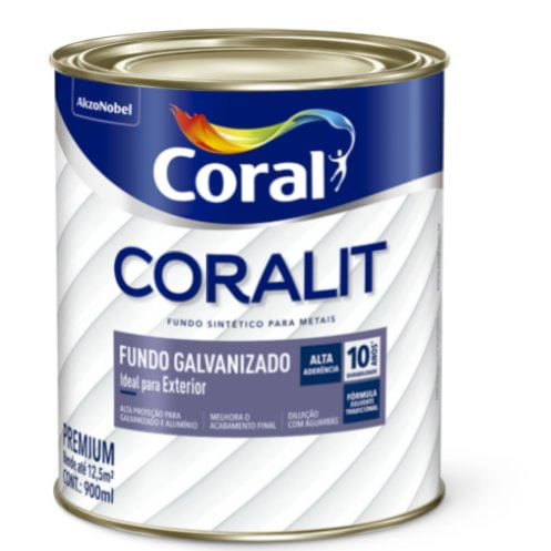 Coralit Fundo Galvanizado Branco 900ml - Coral.