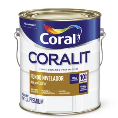 Coralit Fundo Sintético Nivelador Branco 3,6L - Coral.