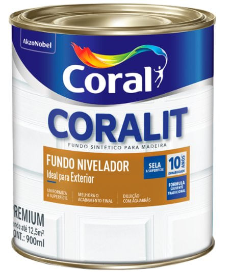 Coralit Fundo Sintético Nivelador Branco 900ml - Coral.