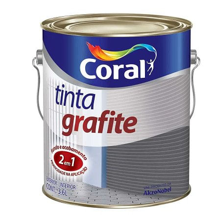 Tinta Esmalte Fosco Grafite Claro 3,6L - Coral.