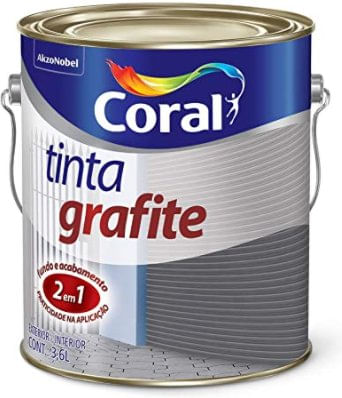 Tinta Esmalte Fosco Grafite Escuro 3,6L - Coral.