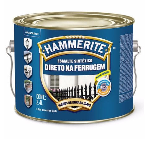 Tinta Esmalte Sintético Hammerite Brilhante Amarelo 2,4L - Coral.