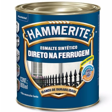 Tinta Esmalte Sintético Hammerite Brilhante Preto 800ml - Coral.