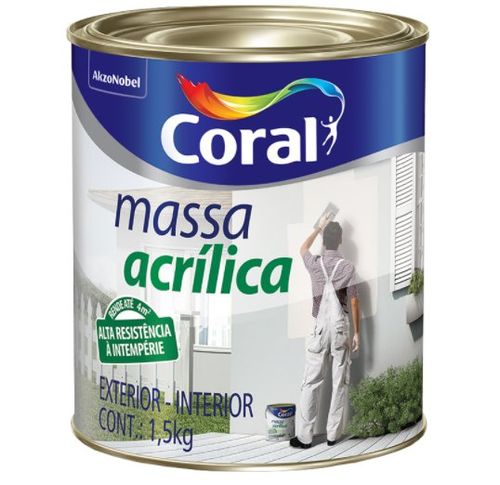 Massa Acrílica 1,5kg -  Coral.