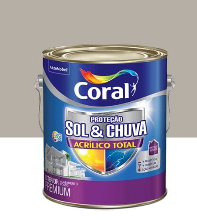 Tinta Acrílica Sol e Chuva Total Fosco Barco a Remo 3,6L - Coral.