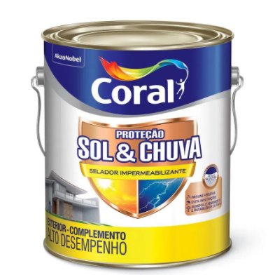 Selador Impermeabilizante Sol e Chuva 3,6L - Coral.