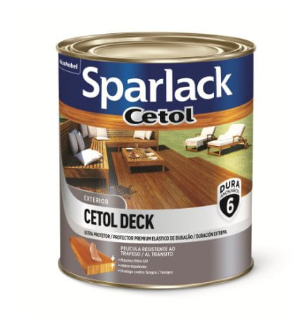 Verniz Cetol Deck Semibrilho Natural 0,9L - Sparlack.